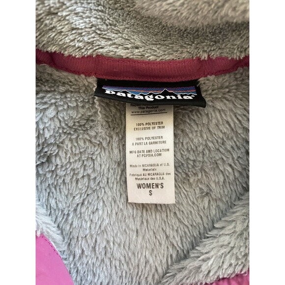 Patagonia Womens Fleece Jacket Gray 1/2 Snap Pullover Pockets S purple - Picture 3 of 7